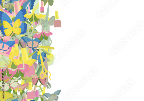 Background pattern abstract seamless design texture. Vertical stripe. Border frame, transparent background. Theme is about shaving, Monarch, wild, wildlife, wing, exotic, Barber's pole, salon