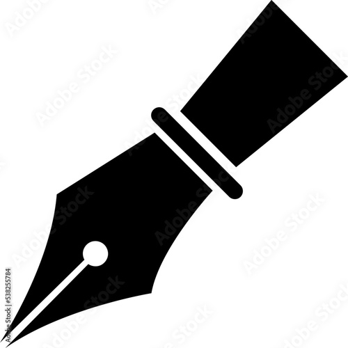  Vector Ink Pen Tip Icon Symbol on white background..eps
