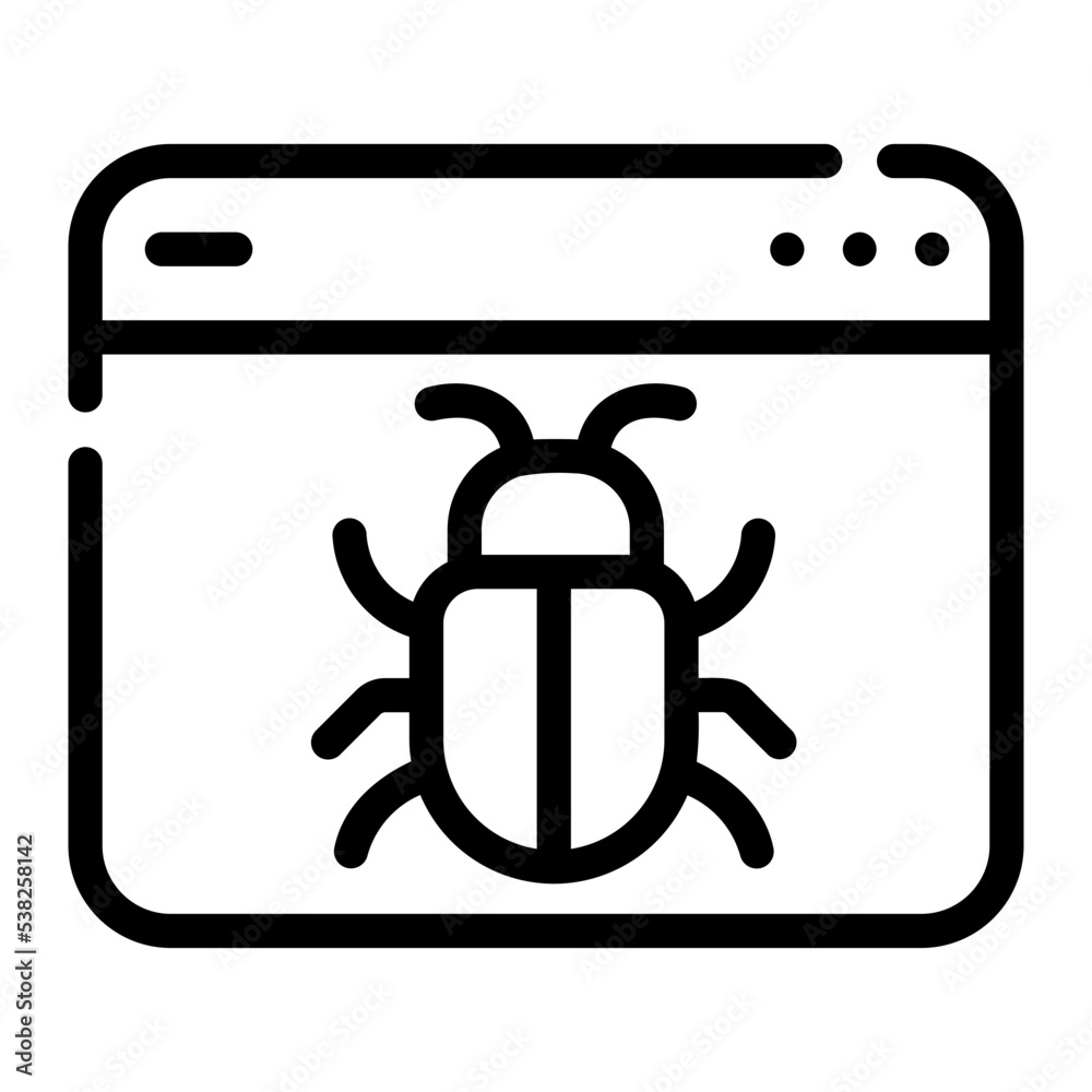 malware line icon malware line icon