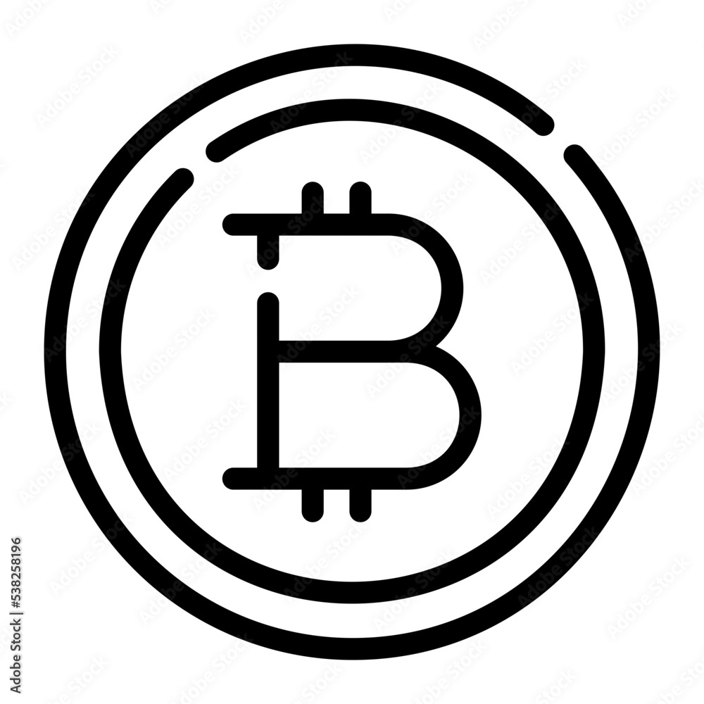 bitcoin line icon bitcoin line icon