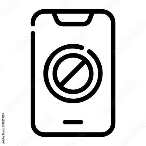 blocked line icon