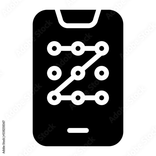 pin code glyph icon