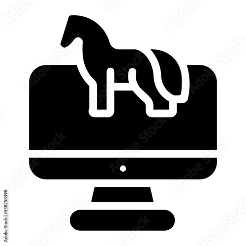 trojan glyph icon