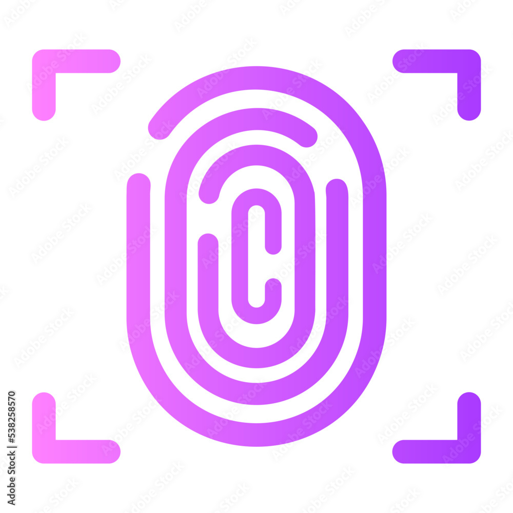 fingerprint gradient icon
