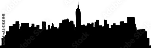 modern cityscape skyline silhouette doodle drawing