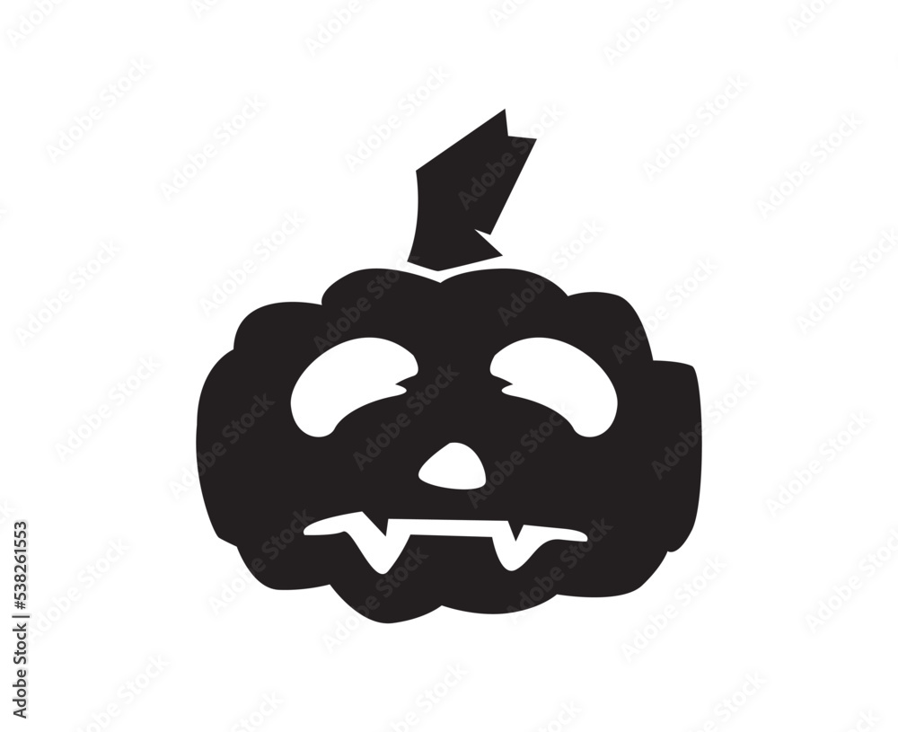 Fototapeta premium pumpkin head silhouette