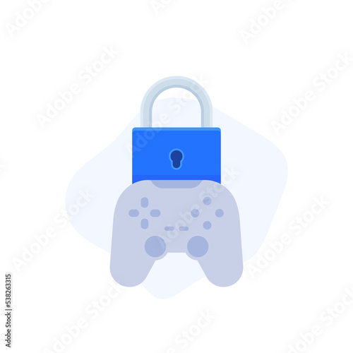 Parental control for games vector icon