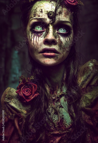 A gothic zombie princess.