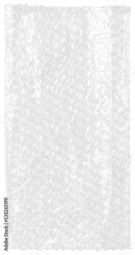 Fotografi plastic transparent cellophane bag on white background