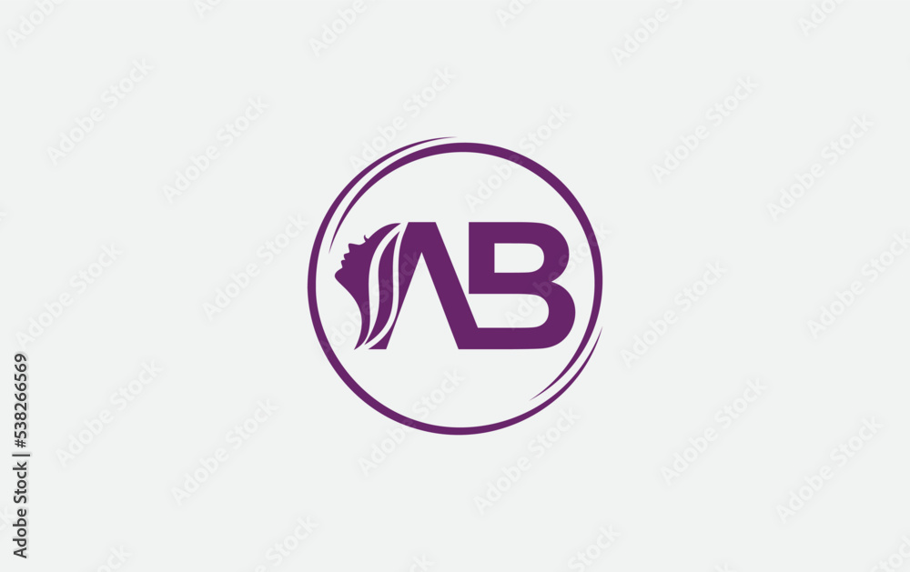 Woman beauty logo and hair spa vector design. Woman beauty salon and spa logo with letters Woman beauty logo and hair spa vector design. Woman beauty salon and spa logo with letters