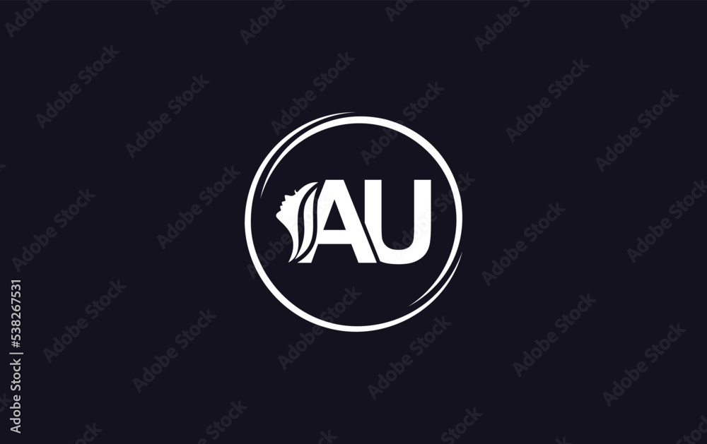 Obraz premium Woman beauty logo and hair spa vector design. Woman beauty salon and spa logo with letters