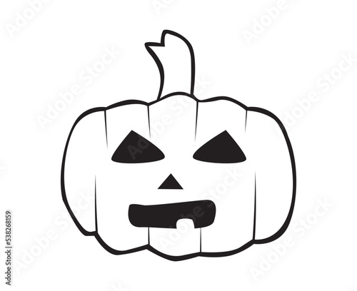 halloween pumpkin head lineart