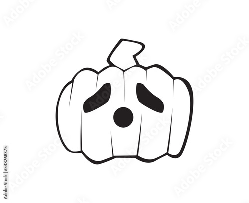 halloween pumpkin head lineart