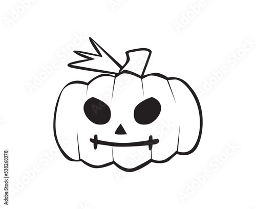 halloween pumpkin head lineart