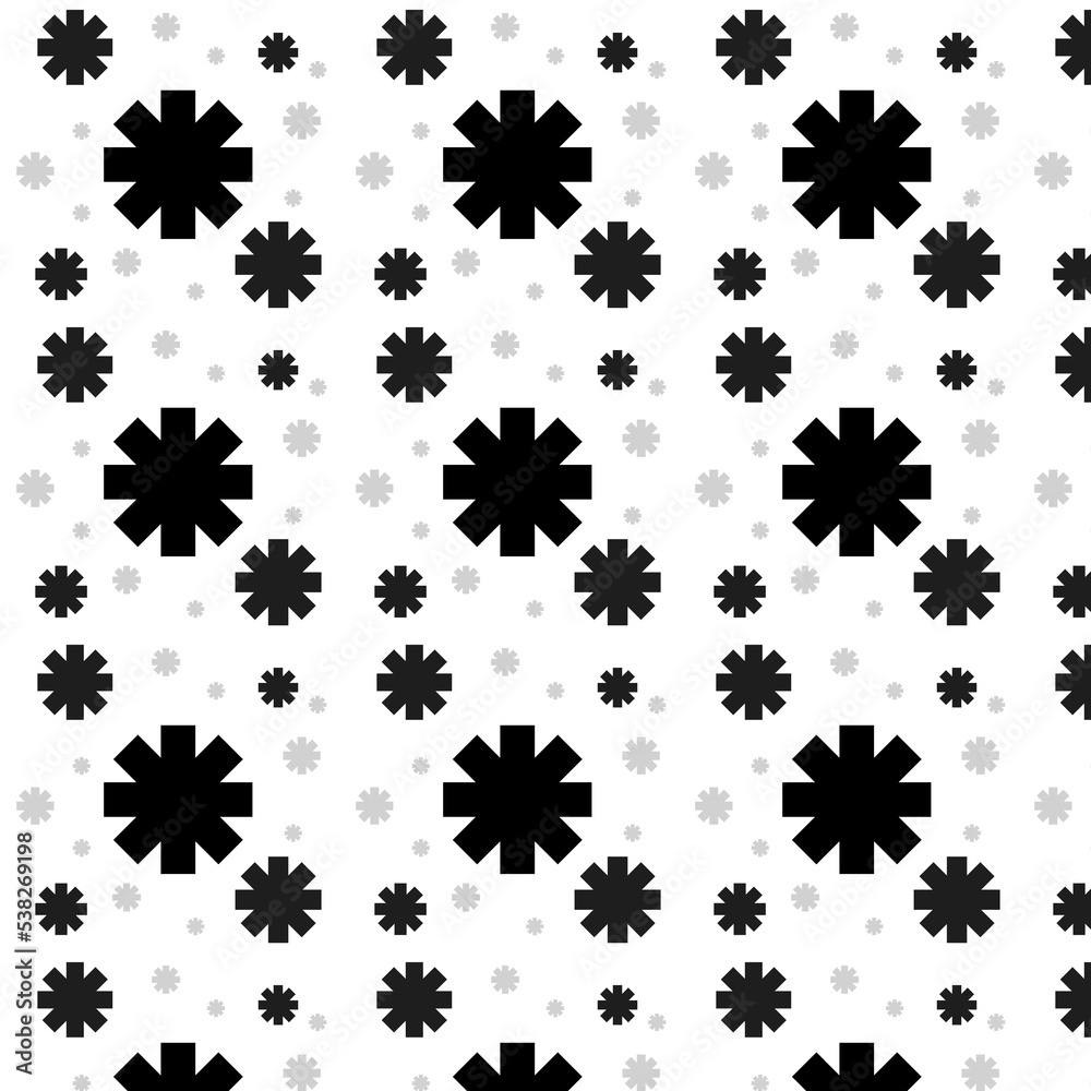 Asterisk seamless pattern on white background. Black on white. Simple texture. Sketchy style. For fabrics, wrapping paper, wallpaper. Asterisk seamless pattern on white background. Black on white. Simple texture. Sketchy style. For fabrics, wrapping paper, wallpaper.