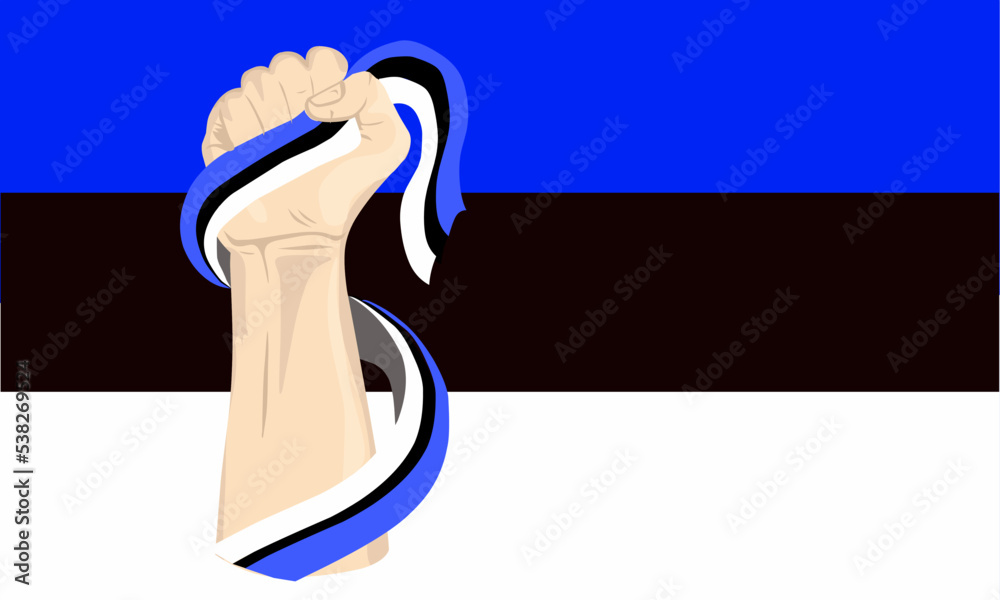 Illustration vector graphic of Estonia independence day with hand holding the Estonia flag. Perfect for independence day celebrations. Banner design Illustration vector graphic of Estonia independence day with hand holding the Estonia flag. Perfect for independence day celebrations. Banner design