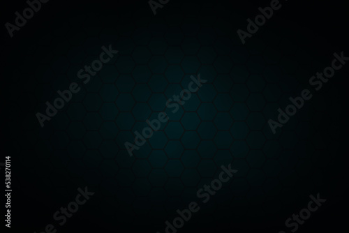 Abstract blue hexagon pattern graphic background.