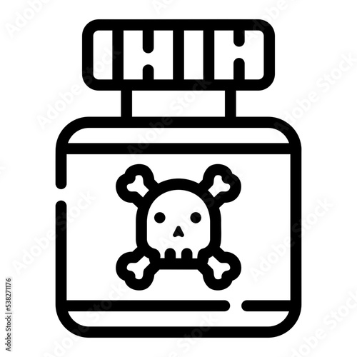 poison line icon
