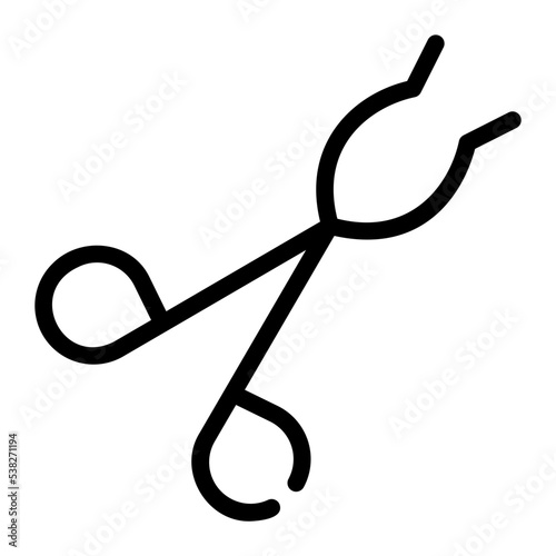 tongs line icon