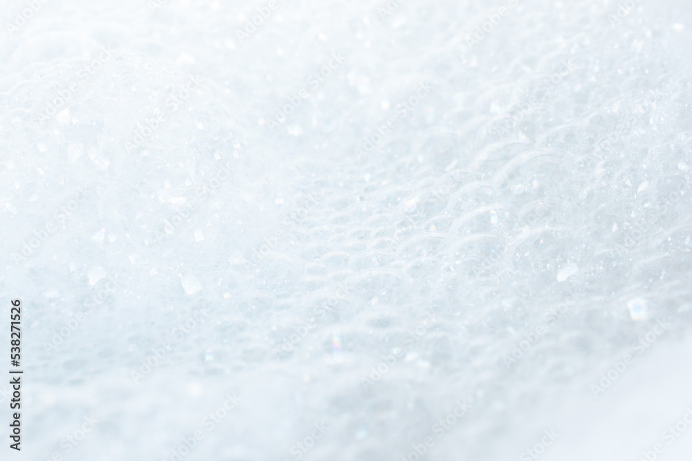 Obraz premium Abstract close-up white foam bubble texture background