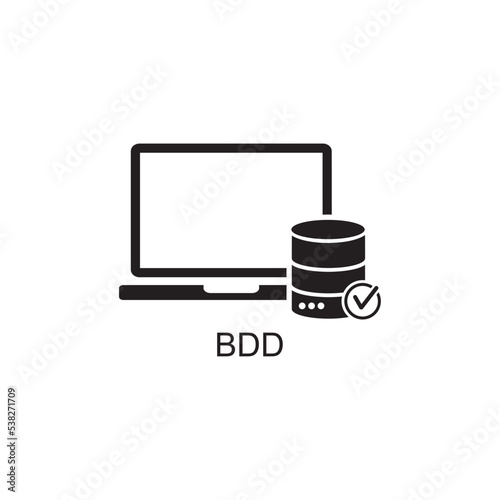 bdd icon , technology icon vector