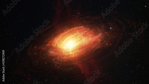 Fotografija Space Quasar With Black Hole 4K