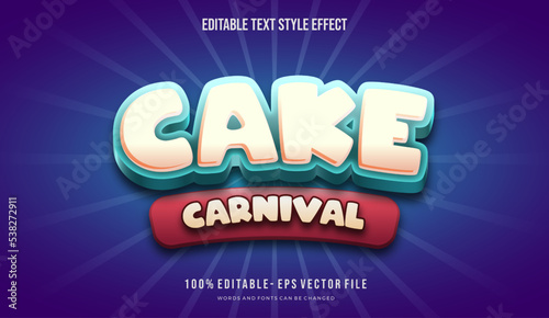 Modern cartoon Stylish title text style effect. Editable vector font