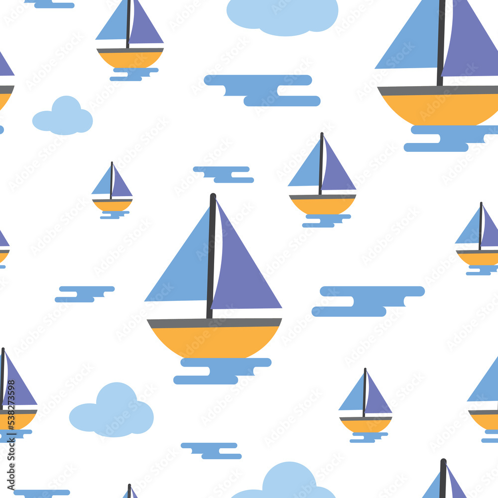 pattern seamless boat 