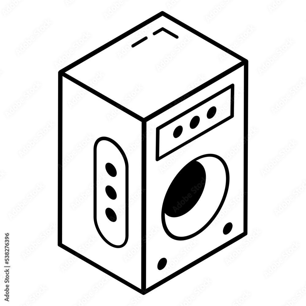 Fototapeta premium A handy line isometric icon of speaker 