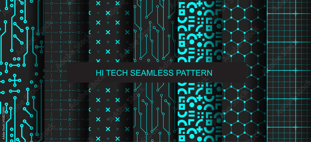 hi tech seamless pattern 