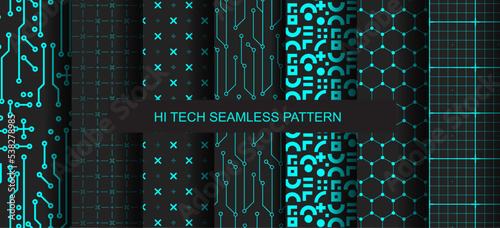 hi tech seamless pattern 