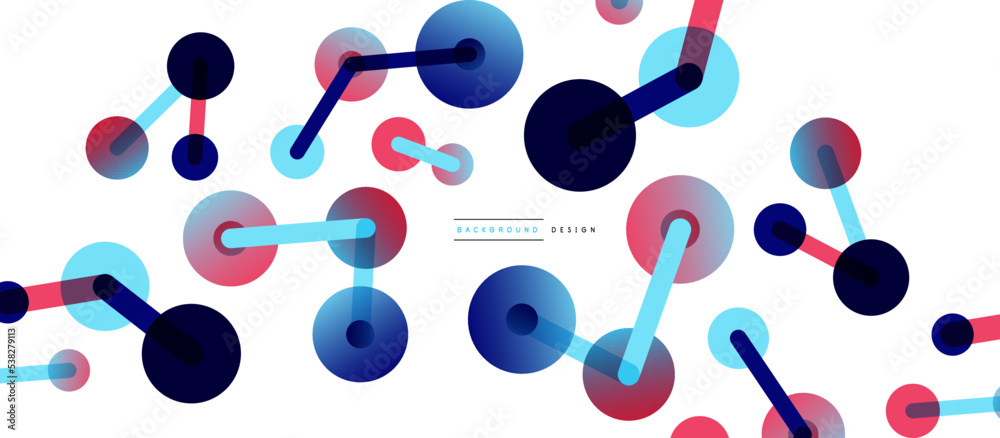 Abstract background. Round dots connected by lines. Trendy techno business template for wallpaper, banner, background or landing Abstract background. Round dots connected by lines. Trendy techno business template for wallpaper, banner, background or landing