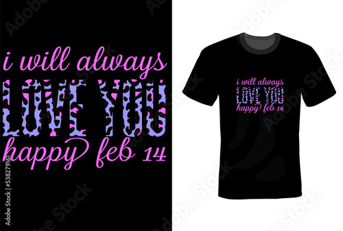 Valentines Day T-shirt Design Template 