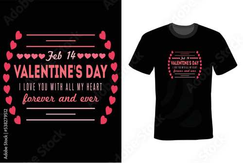 Valentines Day T-shirt Design Template 