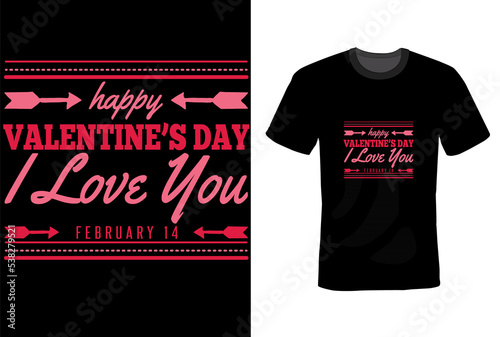 Valentines Day T-shirt Design Template 