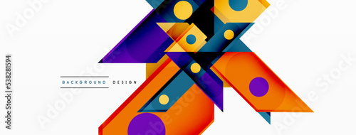 Color overlapping stripes background. Colorful lines composition for wallpaper, banner, background or landing
