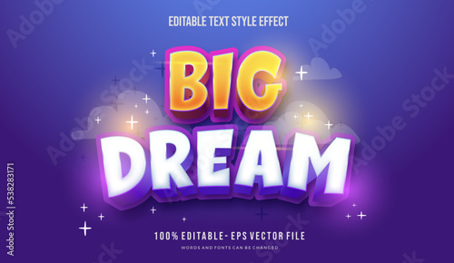 Night theme Stylish title text style effect. Editable vector font