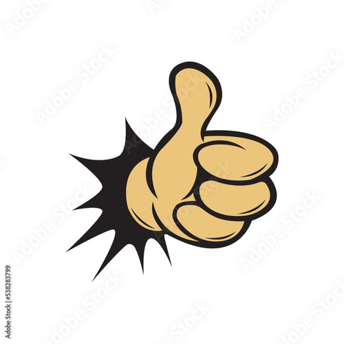 Like thumb icon logo, vector design