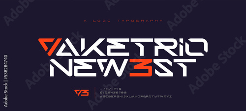 Abstract scifi modern alphabet fonts. Science fiction typography sport, technology, fashion, digital, future creative logo font. vector illustration