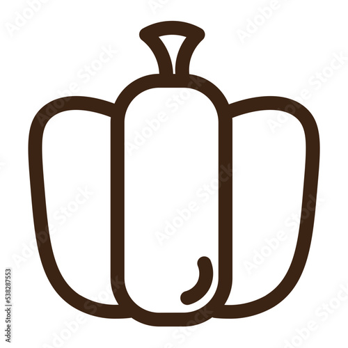bell pepper bulgarian food pepper vegetable outline icon