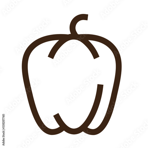 bell capsicum food healthy pepper veg vegetable outline icon