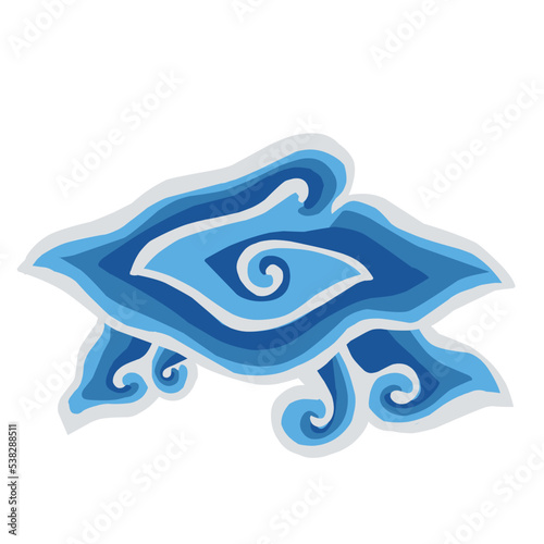 Wallpaper Mural Batik Mega Mendung pattern Torontodigital.ca