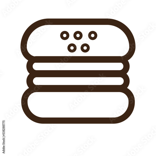 burger food cooking kitchen vegetable cook outline icon