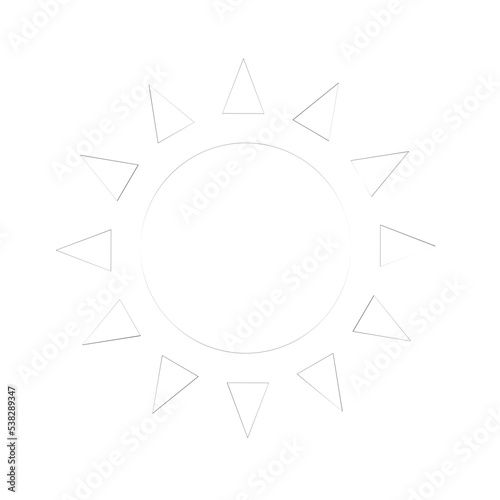 shining sun  spherical sun icon cartoon text frame Various circular speech bubbles  conversation
