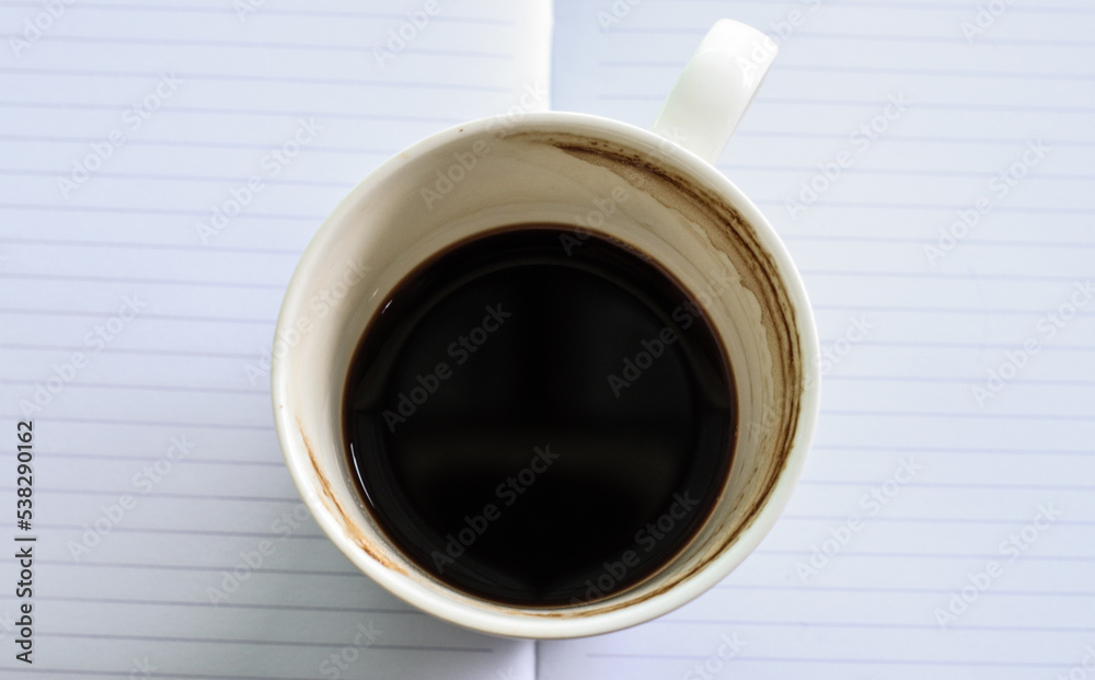 cup of coffee on a white background