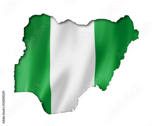 Nigerian flag map photo