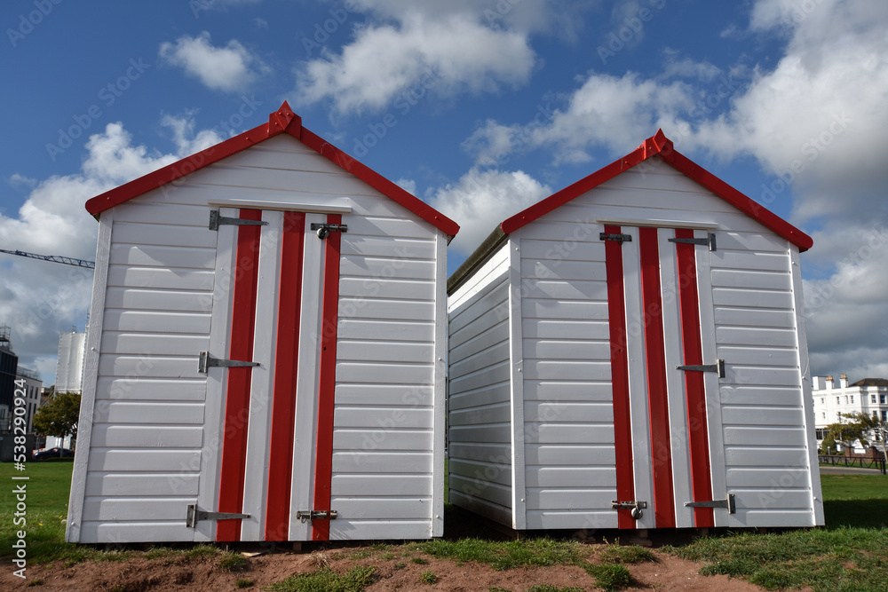 Naklejka premium colorful huts