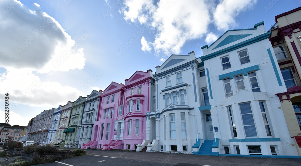 row of buildings by the coast row of buildings by the coast