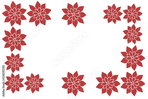 red and white snowflake