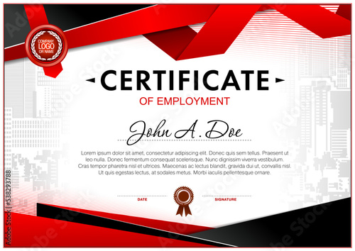 Certificate template. Reward or honor blank for official documents.